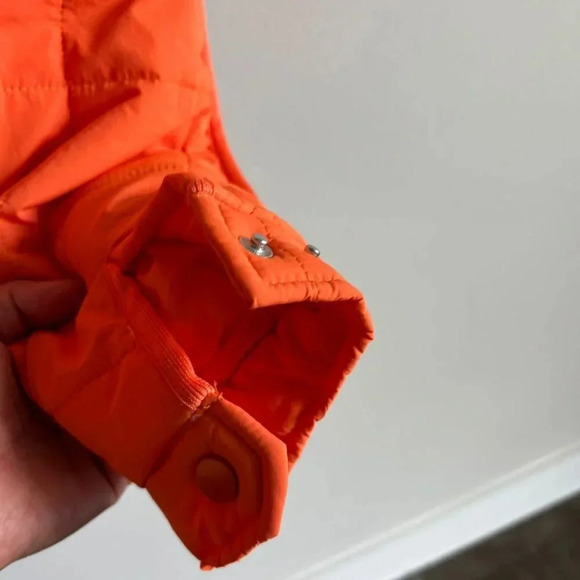 Unbranded Womens Oversized Quilted Puffer Hoodie Jacket Orange Size - Picture 5 of 11
